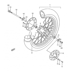 Rear wheel complete assy