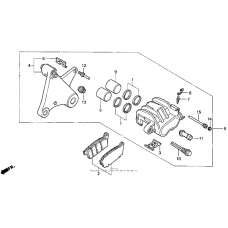 Rear brake caliper