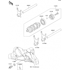 Gear change drum/shift fork(s)