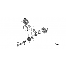 Kick starter spindle