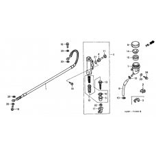 Rear brake master cylinder