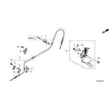 Parking brake rod knob