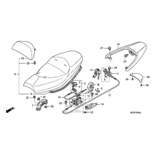 Seat + rear spoiler (nss250/nss250a)