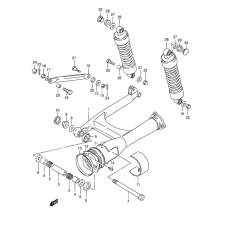 Rear swinging arm