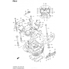 Передняя головка цилиндра & Прокладка головки & Свеча зажигания (Vl800Bl4 E03)