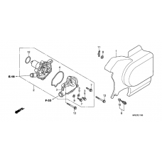 Water pump/left rear cove r