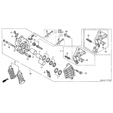 R. front brake caliper