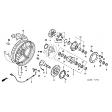 Rear wheel complete assy