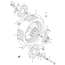 Rear wheel complete assy