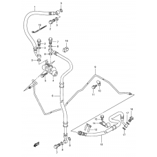 Rear brake hose