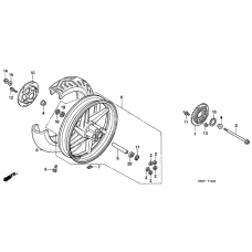 Rear wheel complete assy