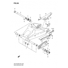 Rear swinging arm