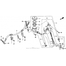 Rear brake master cylinder