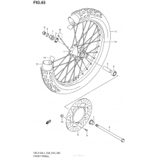 Переднее колесо (Dr-Z125Ll4 E33)