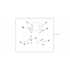 Windshield excl knuckle guards