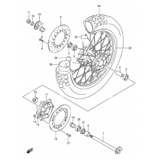 Rear wheel complete assy