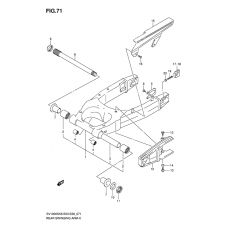 Rear swinging arm