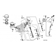 Rear brake master cylinder