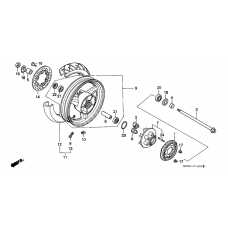 Rear wheel complete assy