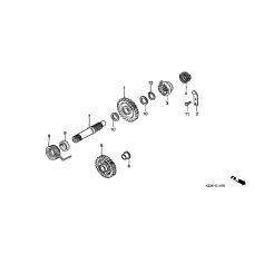 Kick starter spindle