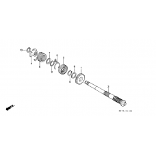 Kick starter spindle