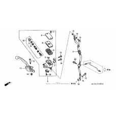 Front brake master cylinder
