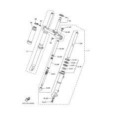 Front fork assy(ur silv