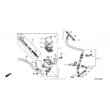 Front brake master cylinder