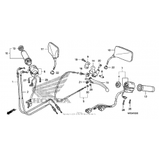 Handle lever + switch + cable