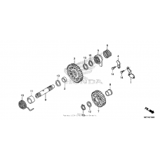 Kick starter spindle