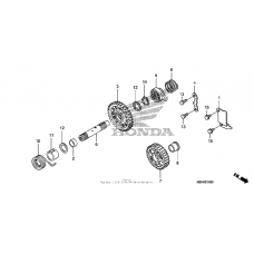 Kick starter spindle