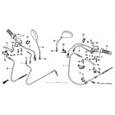 Handle lever + switch + cable