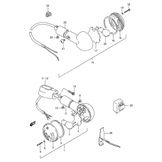 Turnsignal front & rear lamp              

                  Model t/v/w/y/k1/k2/k3