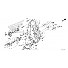 Rear Crankcase Cover + Clutch Slave Cylinder