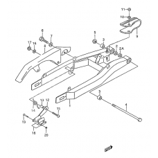 Rear swinging arm