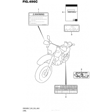 Информационные наклейки (Dr650Sel7 E33)