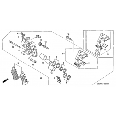 R. front brake caliper