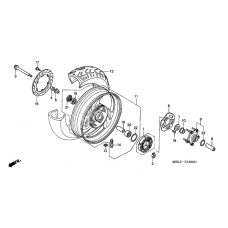 Rear wheel complete assy