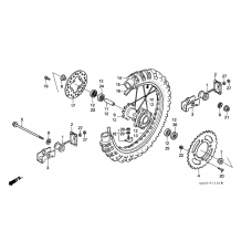 Rear wheel complete assy              

                  CR80RN/RP/RR