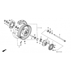 Rear wheel complete assy