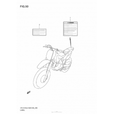 Информационные наклейки (Dr-Z125 E33)