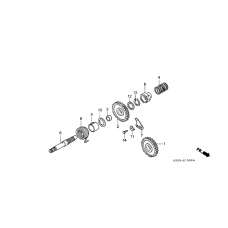 Kick starter spindle