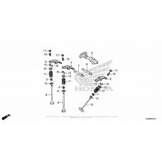 Camshaft + valve (rr.)