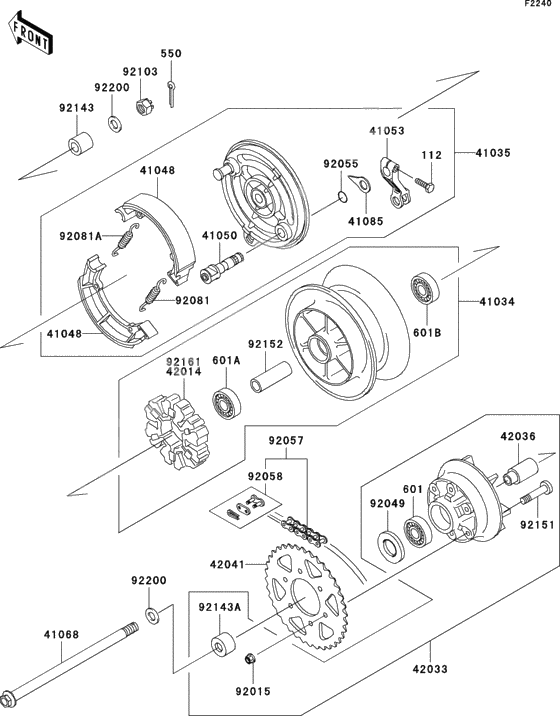 Rear wheel/chain(a4-a6)