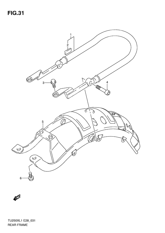 Rear frame