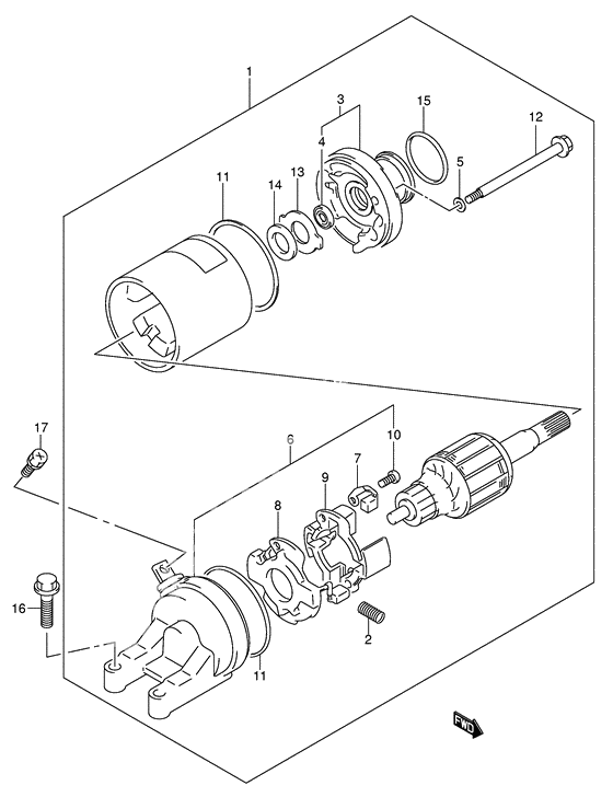 Starting motor