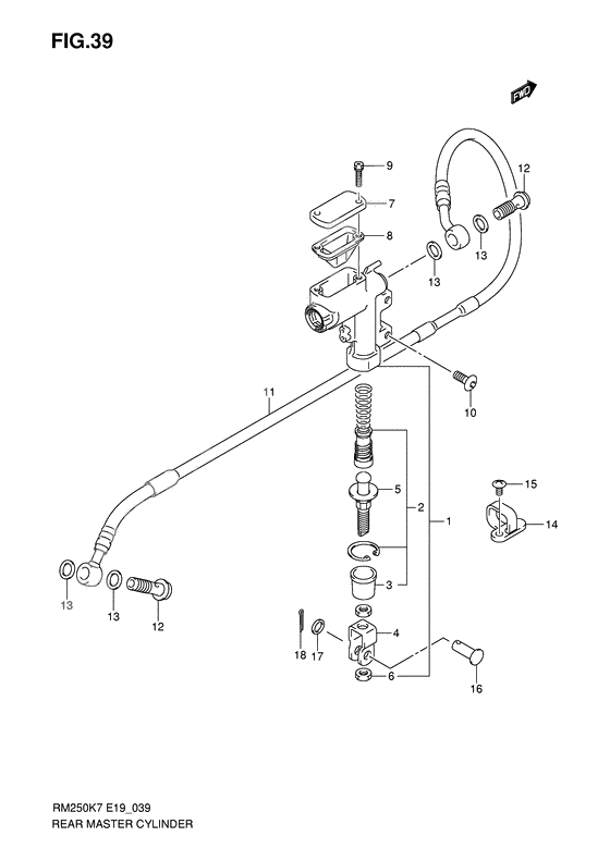 Rear master cylinder
