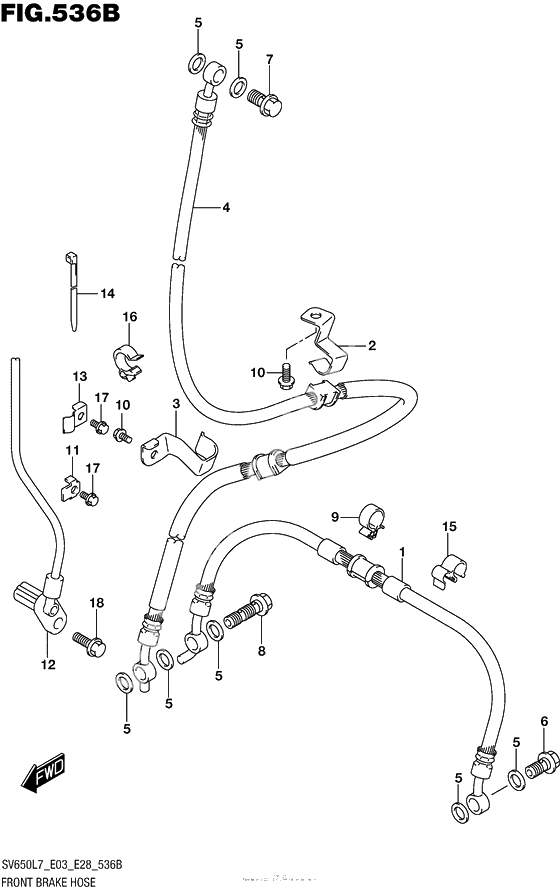 Front Brake Hose (Sv650L7 E33)