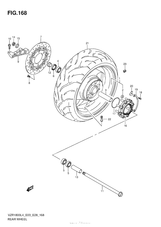 Заднее колесо (Vzr1800Zl4 E33)