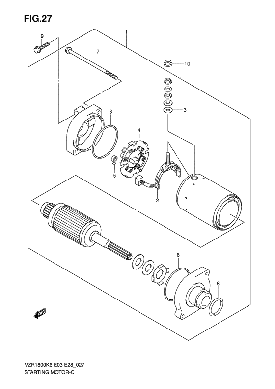 Starting motor